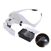 Magnifier eyeglasses with 2 LED 