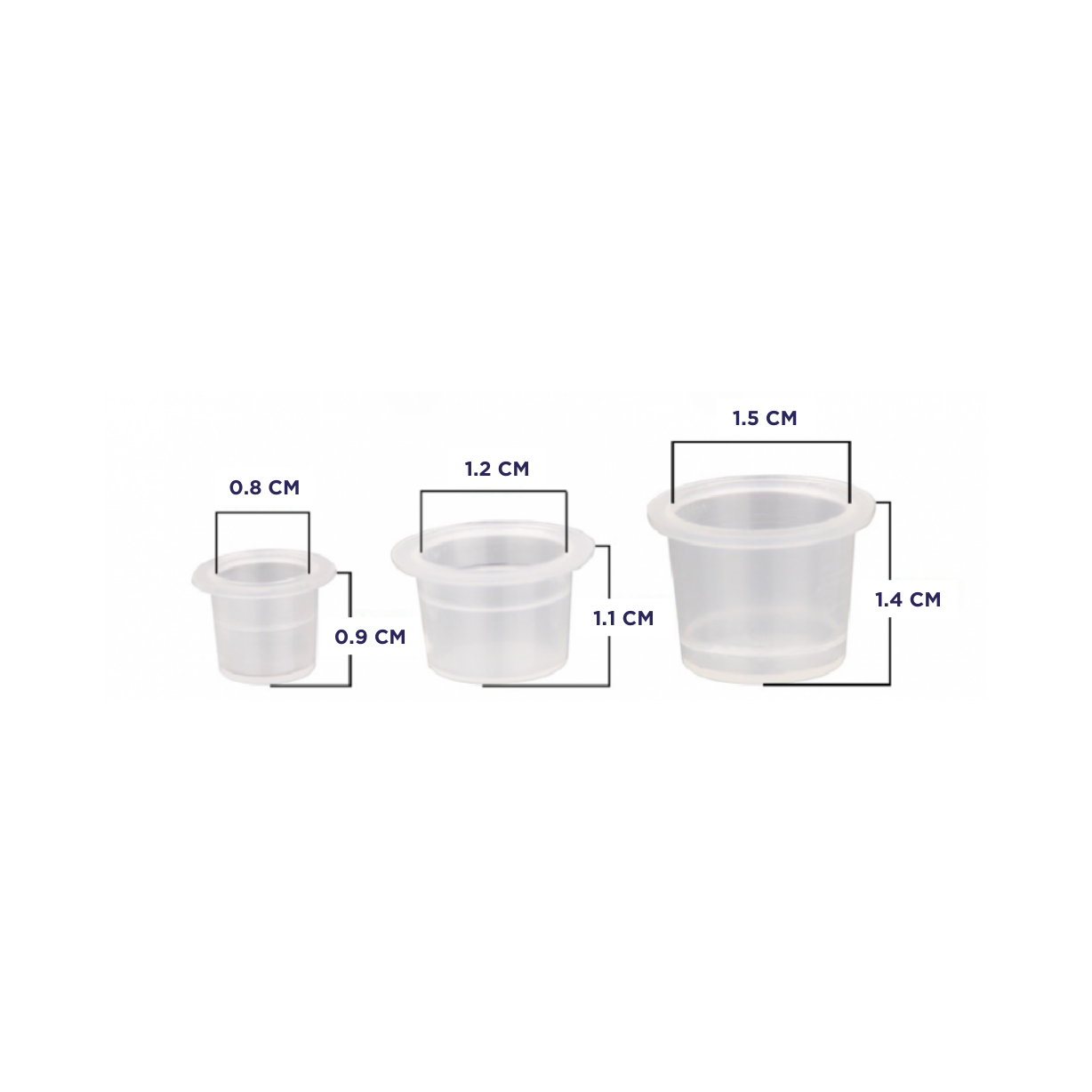 Plastic Pigment Cups (A) - Medium x20 PMU